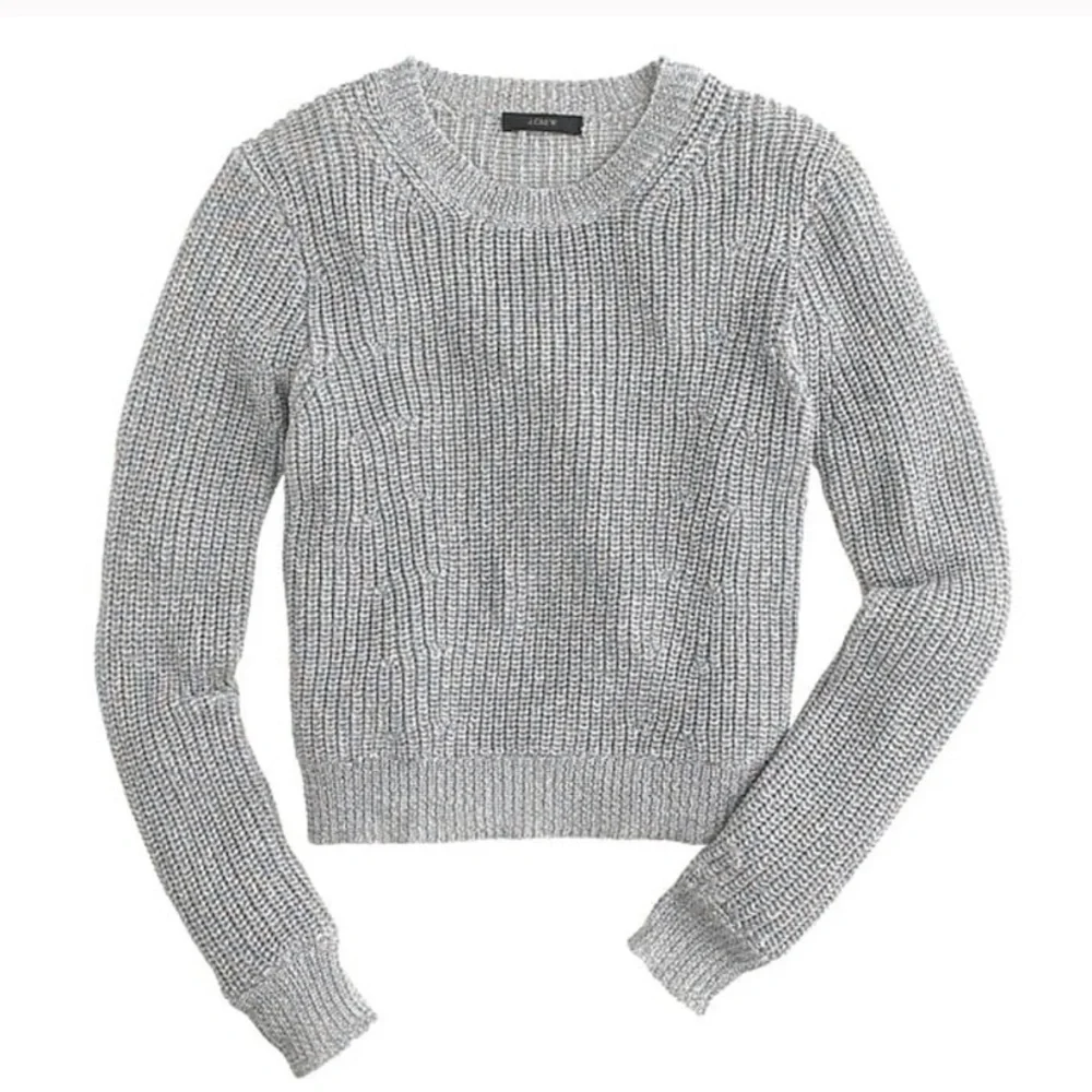 J. CREW Pastel Colored Shimmer Crew Sweater M